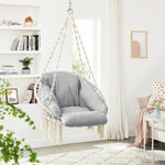 SONGMICS Hammock Hanging Chair with Cushion Gray - Home & Garden > Garden Furniture