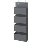 SONGMICS Hanging Closet Organizers and Storage with 4 Compartments Gray RDH04G - Home & Garden > Storage