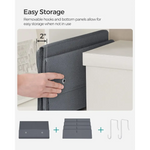 SONGMICS Hanging Closet Organizers and Storage with 4 Compartments Gray RDH04G - Home & Garden > Storage