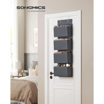 SONGMICS Hanging Closet Organizers and Storage with 4 Compartments Gray RDH04G - Home & Garden > Storage