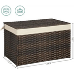 SONGMICS Storage Basket with Lid 160L Metal Frame Brown - Home & Garden > Storage