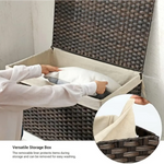 SONGMICS Storage Basket with Lid 160L Metal Frame Brown - Home & Garden > Storage
