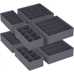 SONGMICS Underwear Storage Folding Fabric Boxes Set of 8 Grey RUS08GY - Home & Garden > Storage