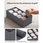 SONGMICS Underwear Storage Folding Fabric Boxes Set of 8 Grey RUS08GY - Home & Garden > Storage
