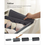 SONGMICS Underwear Storage Folding Fabric Boxes Set of 8 Grey RUS08GY - Home & Garden > Storage