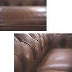 Sonny 2.5 Seater Genuine Leather Sofa Chestfield Lounge Couch - Butterscotch - Furniture > Sofas