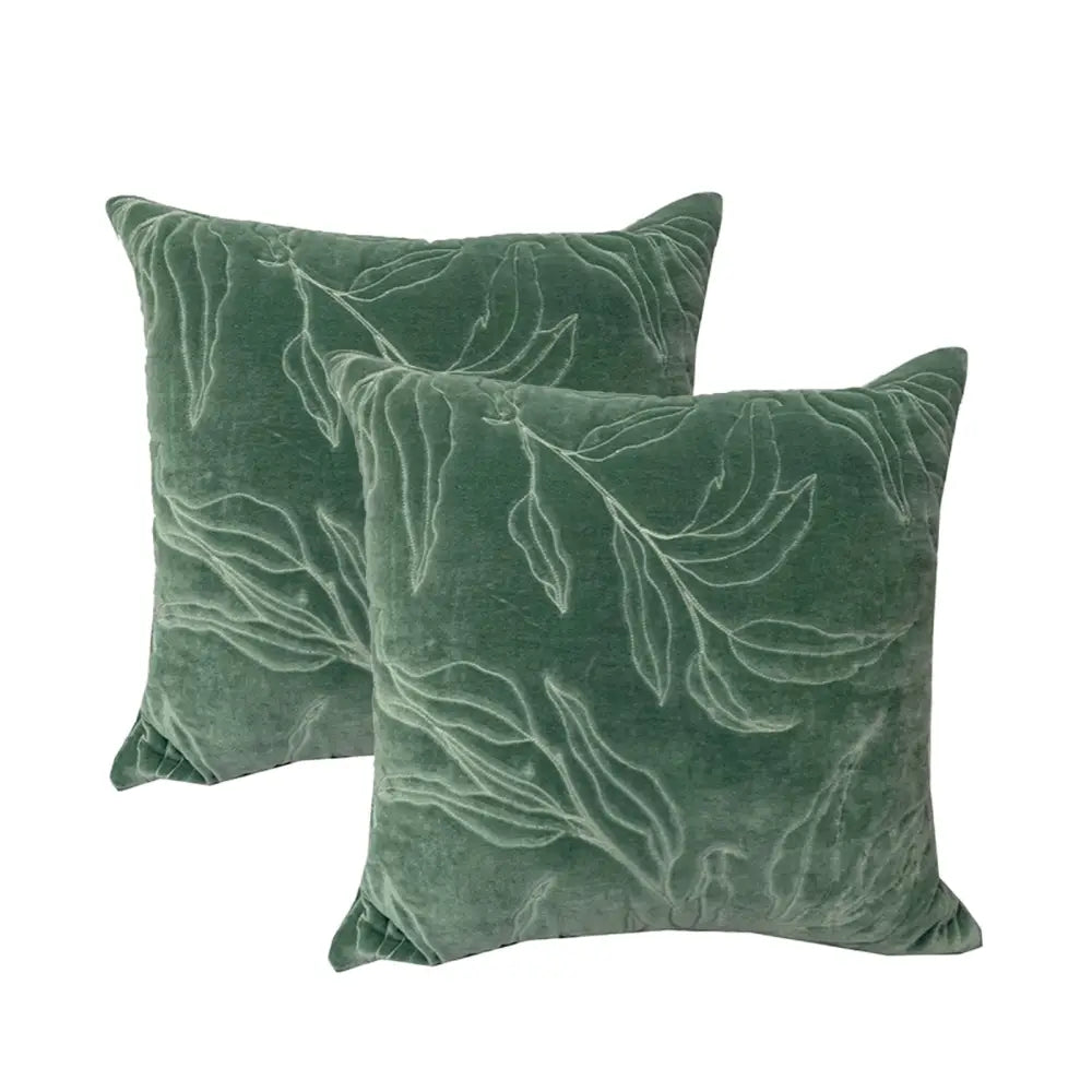 Sophie Juniper Twin Pack Cotton Cushion Feather Filled by Cloud Linen - Home & Garden > Decor > Cushions & Throws