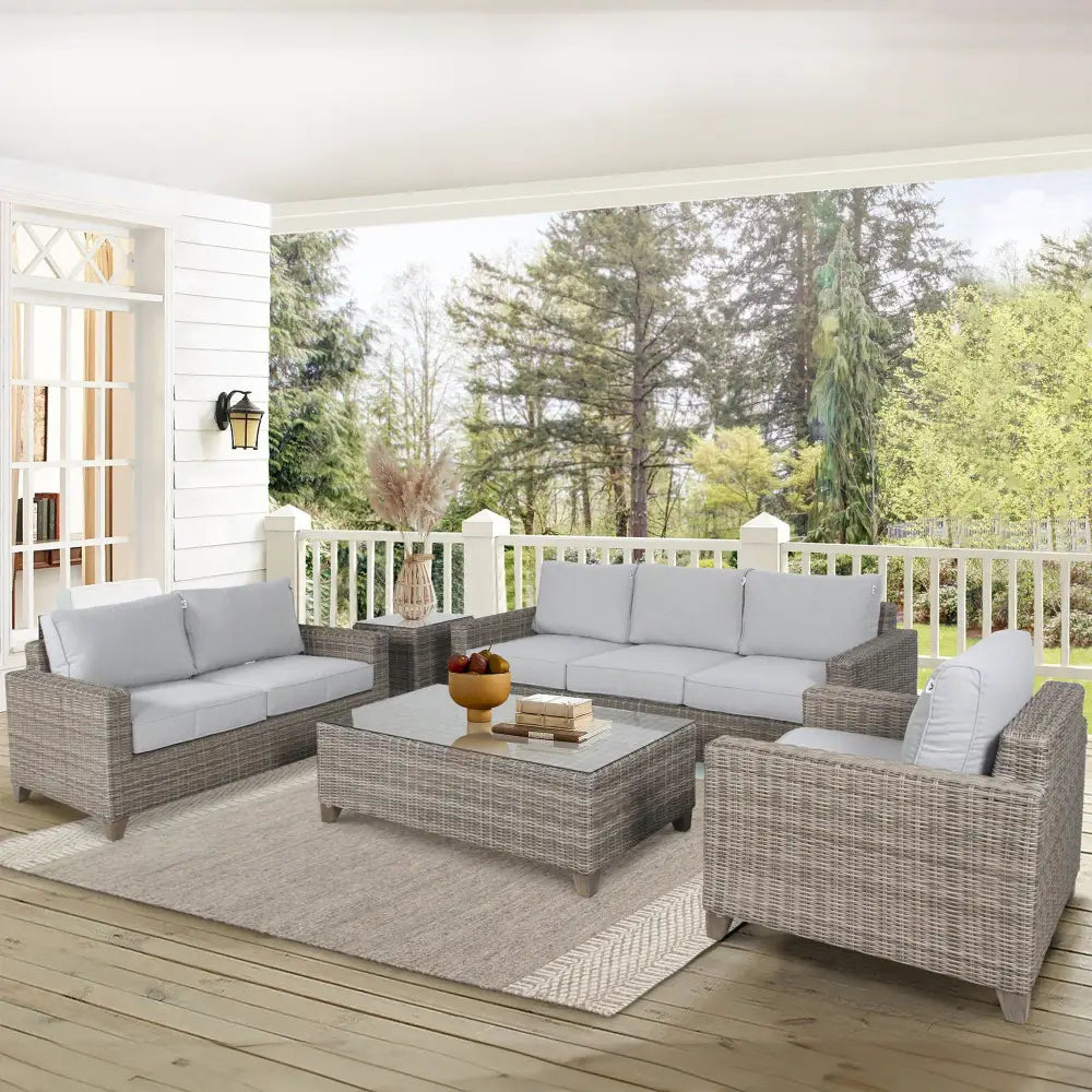 Sophy 131cm Wicker Rattan Outdoor Coffee Table - Furniture > Outdoor