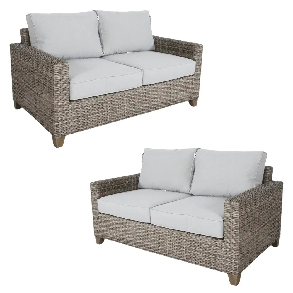 Sophy 2 + 2 Seater Wicker Rattan Outdoor Sofa Chair Lounge Set - Furniture > Outdoor
