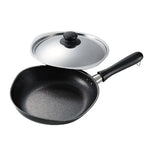 Sori Yanagi Japanese Cast Iron Frying Pan Skillet with Stainless Steel Lid - 22cm - Appliances > Aroma Diffusers &