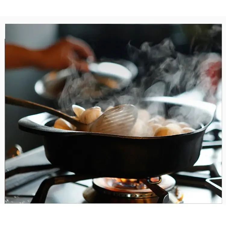 Sori Yanagi Japanese Iron Soup Pot Casserole 22cm with Lid and Fork - Home & Garden > Kitchenware