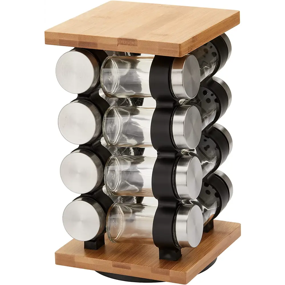 Spice Rack Organizer with 12 Pieces Jars for Kitchen - Home & Garden > Kitchenware