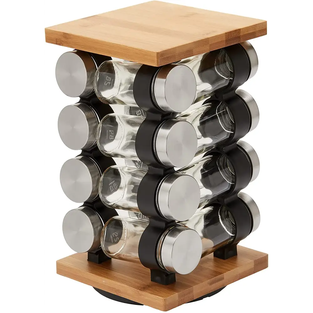 Spice Rack Organizer with 12 Pieces Jars for Kitchen - Home & Garden > Kitchenware