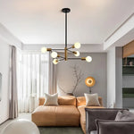 Sputnik Chandelier Modern Industrial 6-Light Black & Gold - Home & Garden > Lighting