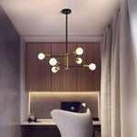 Sputnik Chandelier Modern Industrial 6-Light Black & Gold - Home & Garden > Lighting