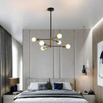 Sputnik Chandelier Modern Industrial 6-Light Black & Gold - Home & Garden > Lighting