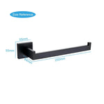 Square Hand Towel Holder Ring Wall Mounted Modern Towel Bar Bathroom Kitchen Black - Home & Garden > Bathroom