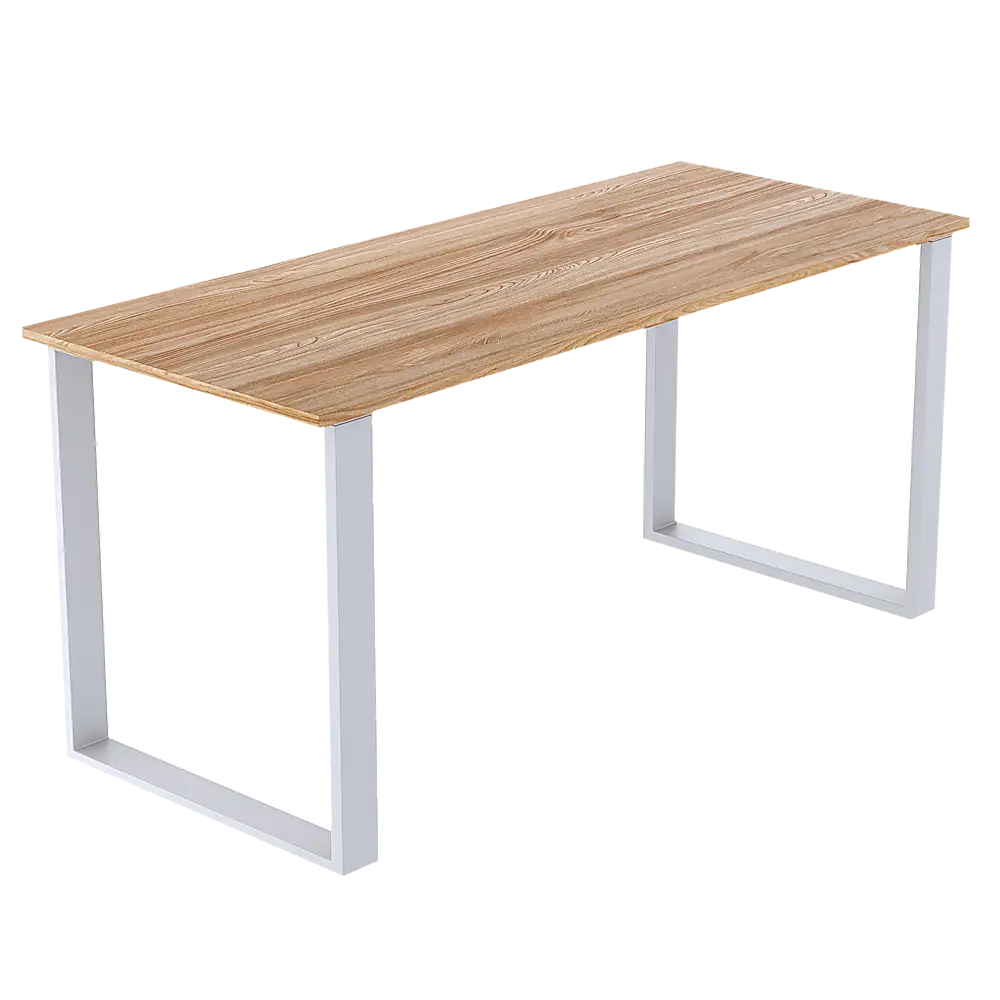 Square-Shaped Table Bench Desk Legs Retro Industrial Design Fully Welded - White - Furniture > Office