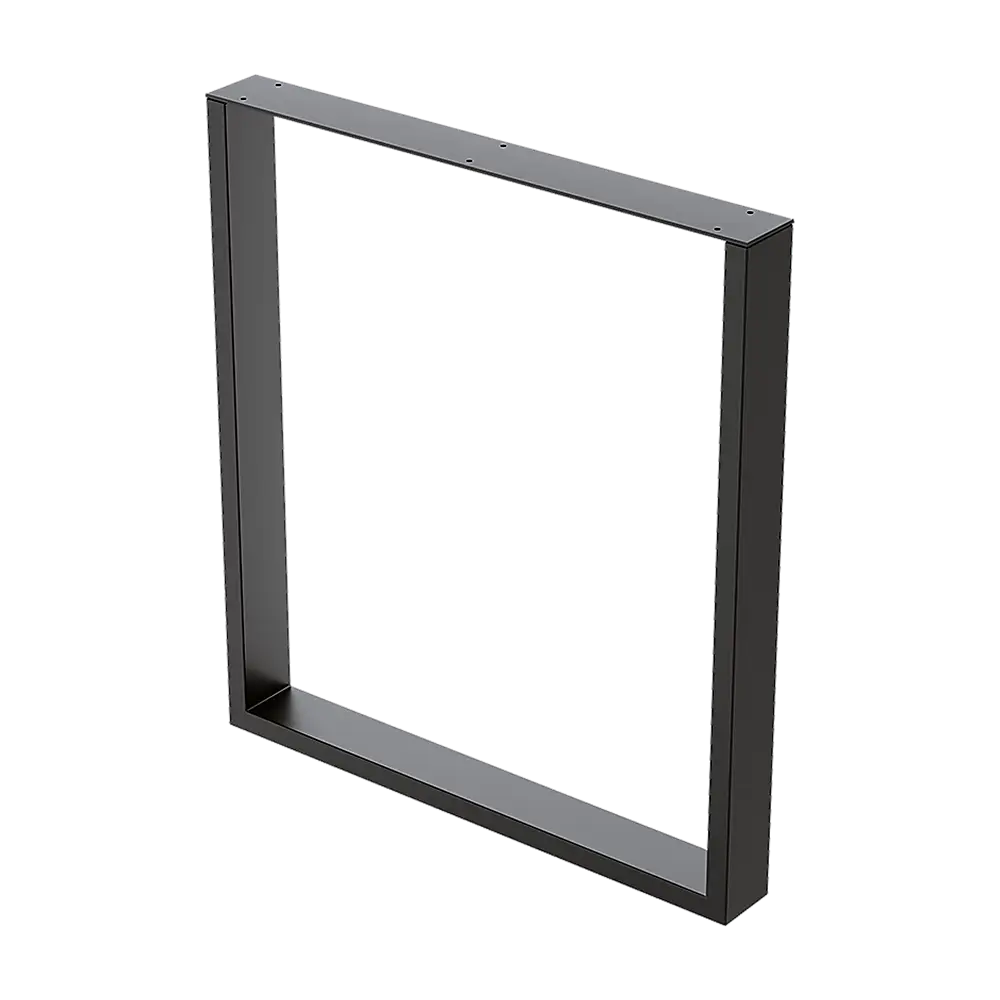 Square-Shaped Table Bench Desk Legs Retro Industrial Design Fully Welded - Black - Furniture > Office