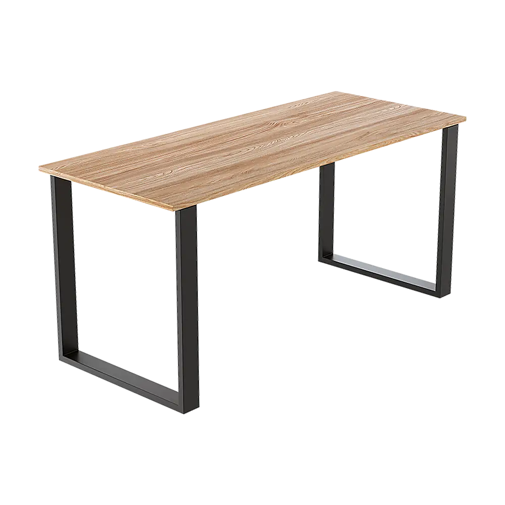 Square-Shaped Table Bench Desk Legs Retro Industrial Design Fully Welded - Black - Furniture > Office