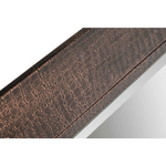 Square Wall Mirror with Croc Pattern Frame in Copper Finish - Furniture > Living Room