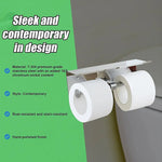 Stainless Steel Double Toilet Paper Holder Towel Roll Tissue Rack Storage Shelf - Home & Garden > DIY > Kitchen &