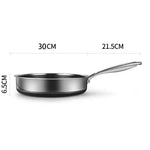 Stainless Steel Frying Pan Non-Stick Cooking Frypan Cookware 30cm Honeycomb Double Sided - Home & Garden > Kitchenware