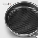 Stainless Steel Frying Pan Non-Stick Cooking Frypan Cookware 30cm Honeycomb Double Sided - Home & Garden > Kitchenware