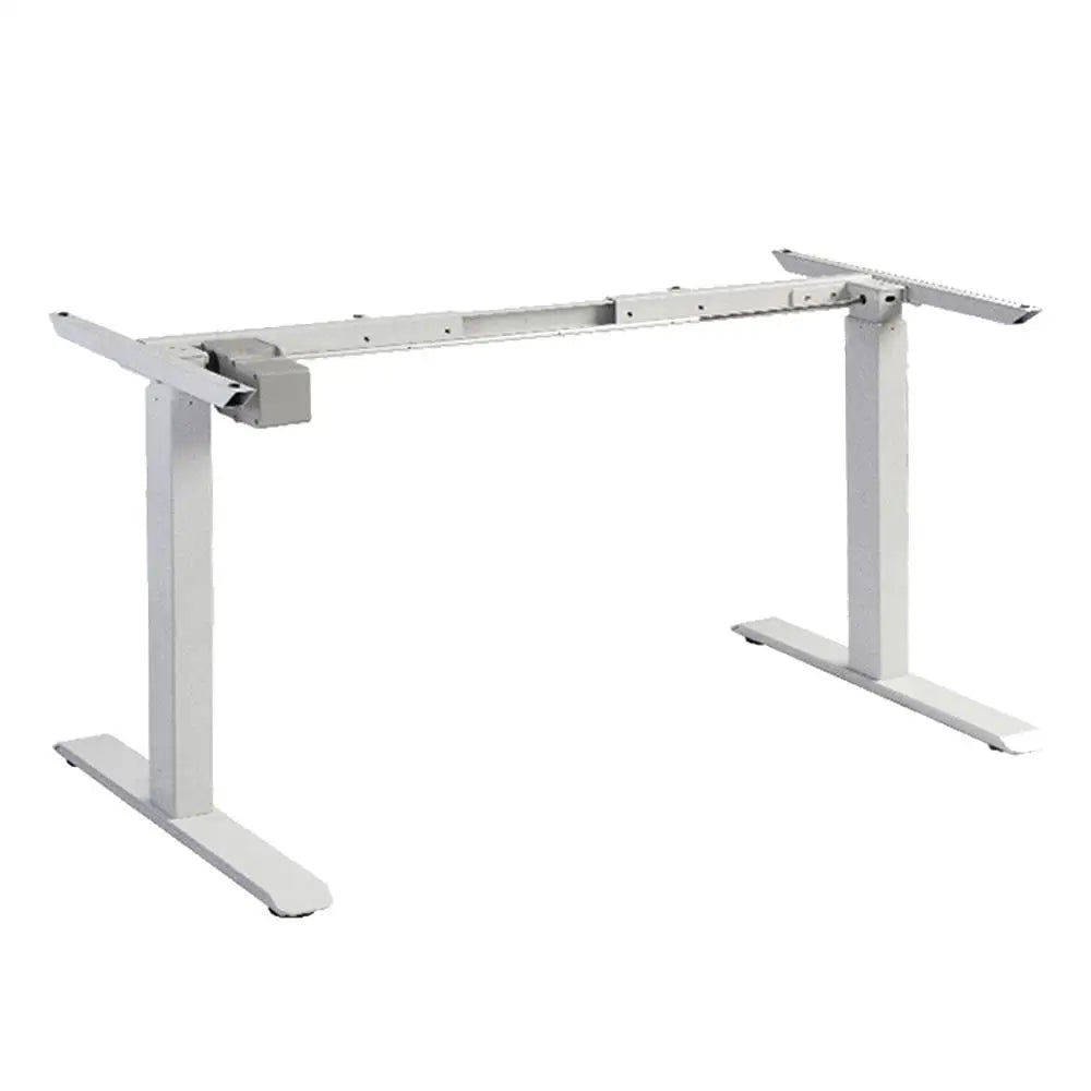 Standing Desk Height Adjustable Sit Stand Motorised Single Black Motor Frame 140cm Maple Top - Furniture > Office