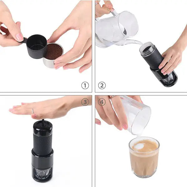 STARESSO Red Dot Award Winner Portable Espresso Cappuccino Quick Cold Brew All in One - Black - Home & Garden >