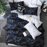 Starry Duvet Cover - 3 Piece Bedding Set (with Corner Ties)Quilt cover 230cm x 230cm pillowcase 51 x 92cm - Home &