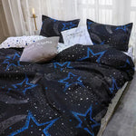 Starry Duvet Cover - 3 Piece Bedding Set (with Corner Ties)Quilt cover 230cm x 230cm pillowcase 51 x 92cm - Home &