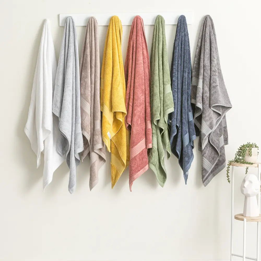 Stella 650 GSM Soft Bamboo Cotton 2 Pack Silver Bath Sheet by Renee Taylor - Home & Garden > Bathroom Accessories >