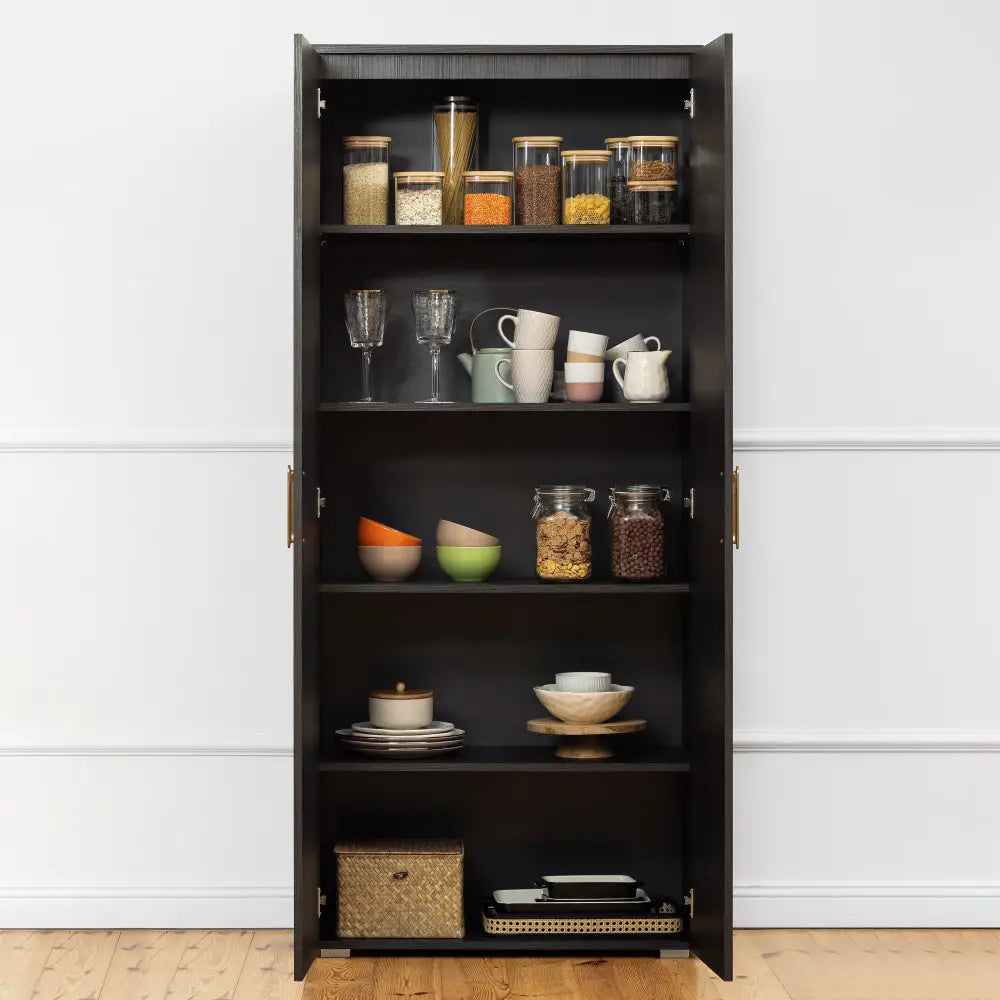 STOCKHOLM STORAGE CUPBOARD CLASSIC - NORDIC ASH - OVAL BRASS - Home & Garden > Storage > Clothing & Wardrobe Storage