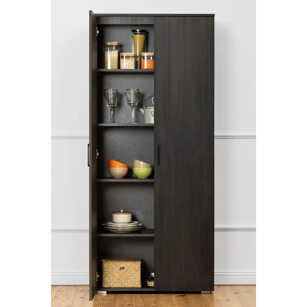 STOCKHOLM STORAGE CUPBOARD CLASSIC - NORDIC ASH - SCANDI BLACK - Home & Garden > Storage > Clothing & Wardrobe Storage