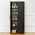 STOCKHOLM STORAGE CUPBOARD CLASSIC - NORDIC ASH - SQUARE BLACK - Home & Garden > Storage > Clothing & Wardrobe Storage