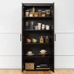 STOCKHOLM STORAGE CUPBOARD CLASSIC - NORDIC ASH - SQUARE BLACK - Home & Garden > Storage > Clothing & Wardrobe Storage