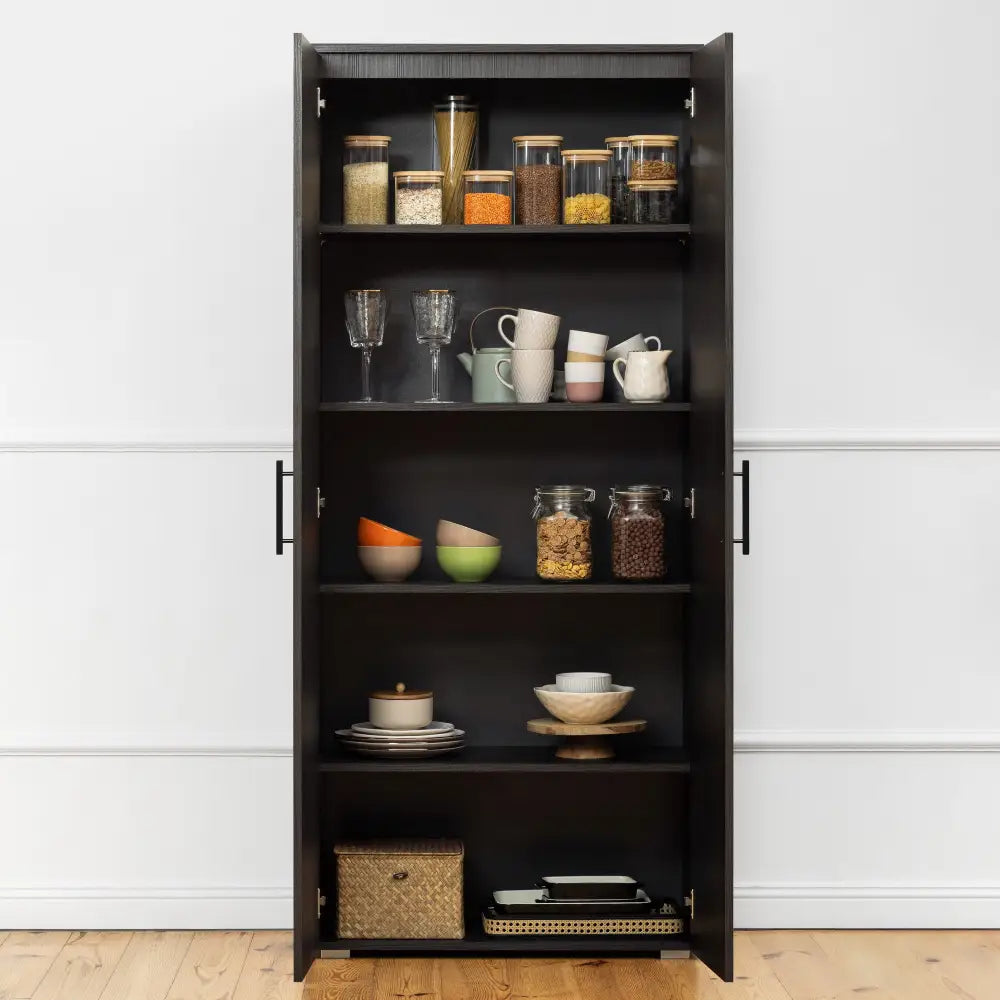 STOCKHOLM STORAGE CUPBOARD CLASSIC - NORDIC ASH - SQUARE BLACK - Home & Garden > Storage > Clothing & Wardrobe Storage