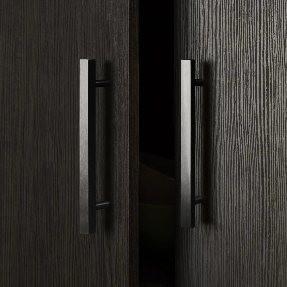 STOCKHOLM STORAGE CUPBOARD CLASSIC - NORDIC ASH - SQUARE BLACK - Home & Garden > Storage > Clothing & Wardrobe Storage