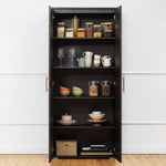 STOCKHOLM STORAGE CUPBOARD CLASSIC - NORDIC ASH - SQUARE BRASS - Home & Garden > Storage > Clothing & Wardrobe Storage