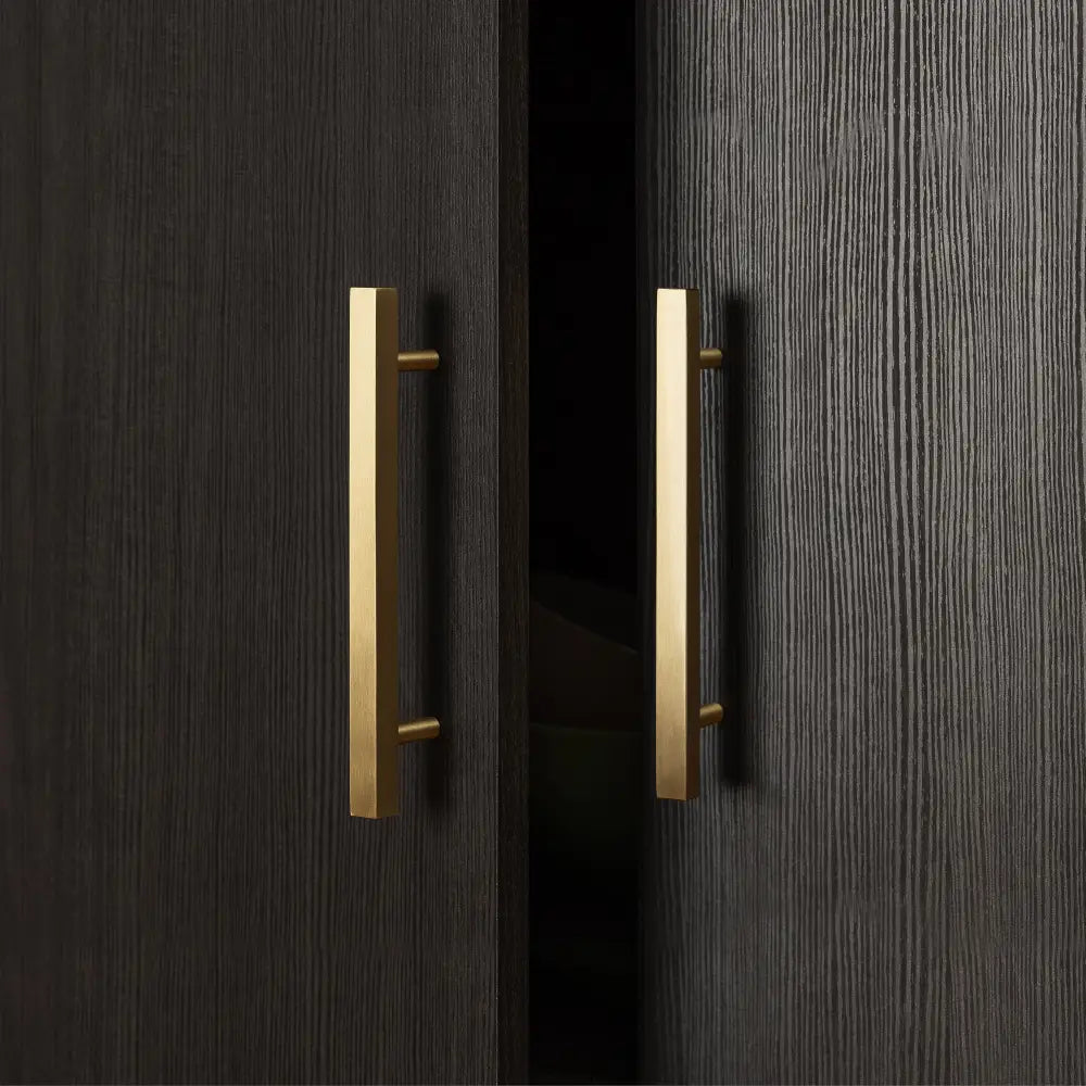 STOCKHOLM STORAGE CUPBOARD CLASSIC - NORDIC ASH - SQUARE BRASS - Home & Garden > Storage > Clothing & Wardrobe Storage