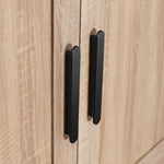 STOCKHOLM STORAGE CUPBOARD HAMPTONS - NATURAL OAK - OVAL BLACK - Home & Garden > Storage > Clothing & Wardrobe Storage
