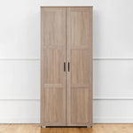 STOCKHOLM STORAGE CUPBOARD HAMPTONS - NATURAL OAK - SCANDI BLACK - Home & Garden > Storage > Clothing & Wardrobe Storage