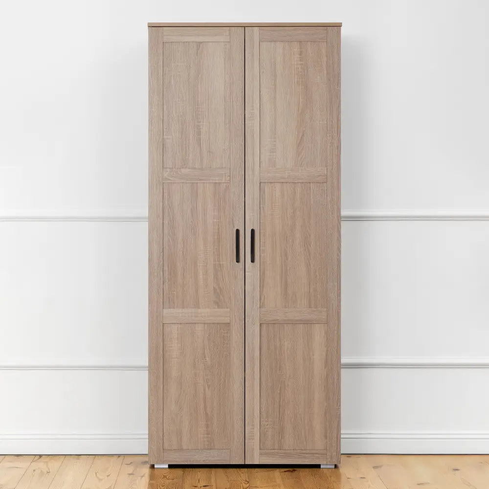 STOCKHOLM STORAGE CUPBOARD HAMPTONS - NATURAL OAK - SCANDI BLACK - Home & Garden > Storage > Clothing & Wardrobe Storage