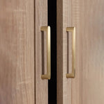 STOCKHOLM STORAGE CUPBOARD HAMPTONS - NATURAL OAK - SCANDI BRASS - Home & Garden > Storage > Clothing & Wardrobe Storage