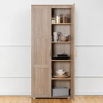 STOCKHOLM STORAGE CUPBOARD HAMPTONS - NATURAL OAK - SQUARE BRASS - Home & Garden > Storage > Clothing & Wardrobe Storage