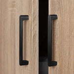 STOCKHOLM STORAGE CUPBOARD SLIM - NATURAL OAK - SCANDI BLACK - Home & Garden > Storage > Clothing & Wardrobe Storage