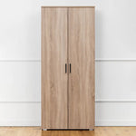 STOCKHOLM STORAGE CUPBOARD SLIM - NATURAL OAK - SCANDI BLACK - Home & Garden > Storage > Clothing & Wardrobe Storage
