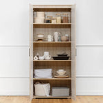 STOCKHOLM STORAGE CUPBOARD SLIM - NATURAL OAK - SCANDI BLACK - Home & Garden > Storage > Clothing & Wardrobe Storage
