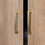STOCKHOLM STORAGE CUPBOARD SLIM - NATURAL OAK - SCANDI BRASS - Home & Garden > Storage > Clothing & Wardrobe Storage